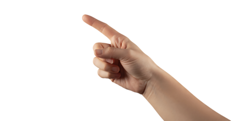 Hand Pointing Finger Index Gesture on Black Background graphic design Transparent Background | Modern Minimal PNG Design Elements