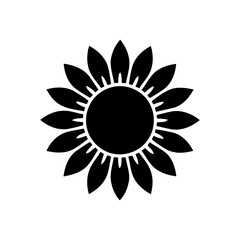 Sunflower Icon – Nature Botanical Floral Symbol