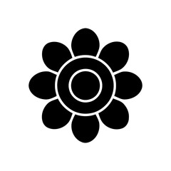 Sunflower Icon – Nature Botanical Floral Symbol