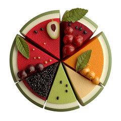 Colorful Fruit Slice Circle Illustration