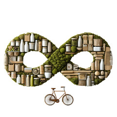 Eco Bicycle Infinity Symbol Concept