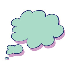 Obraz premium Hand drawn speech bubble Blank empty message box Textbox frame for banners, price tags, stickers, design