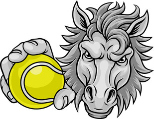 Horse Mustang Stallion Tennis Sports Team Mascot