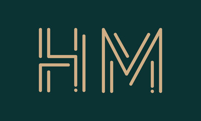 HM H hm initial logo | initial based abstract modern minimal creative logo, vector template image. luxury logotype logo, real estate homie logo. typography logo. initials logo
