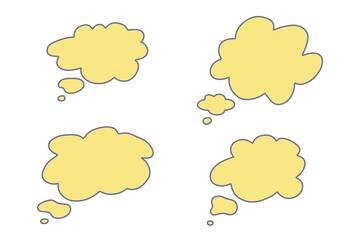 Set of hand drawn speech bubble Blank empty message box Textbox frame for banners, price tags, stickers, design