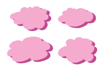 Set of hand drawn speech bubble Blank empty message box Textbox frame for banners, price tags, stickers, design