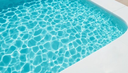 Minimalist turquoise swimming pool background with rippling water and clean edges