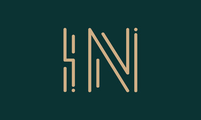 IN I in initial logo | initial based abstract modern minimal creative logo, vector template image. luxury logotype logo, real estate homie logo. typography logo. initials logo