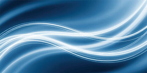 Abstract blue light streaks background flowing energy lines perfect for technology and science presentations