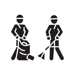 trash hunters color flat icon for digital and print projects.