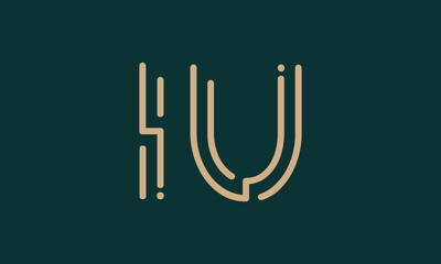 IU I iu initial logo | initial based abstract modern minimal creative logo, vector template image. luxury logotype logo, real estate homie logo. typography logo. initials logo