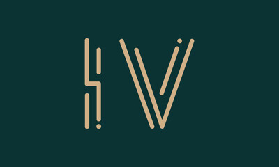 IV I iv initial logo | initial based abstract modern minimal creative logo, vector template image. luxury logotype logo, real estate homie logo. typography logo. initials logo