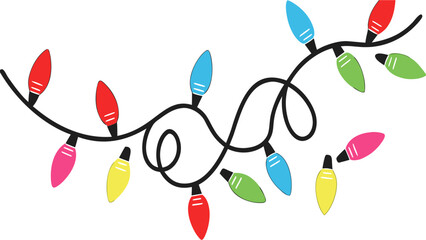 Festive Holiday Light Garland Decoration Design