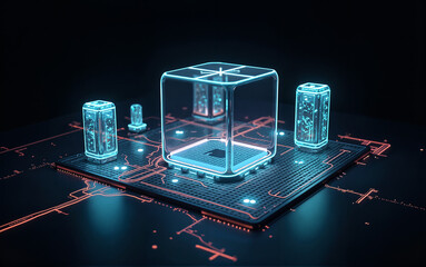 Futuristic Cube Energy Generator
