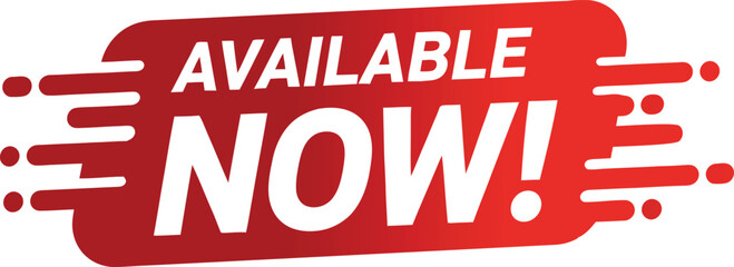 Available now text banner