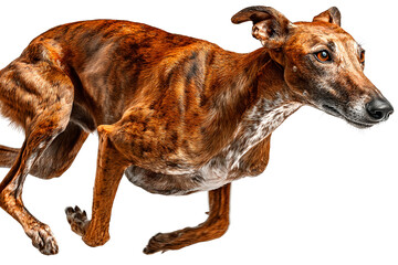 Azawakh dog running on a white background