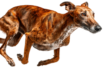 Azawakh dog running on a white background
