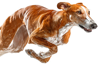 Azawakh dog running on a white background