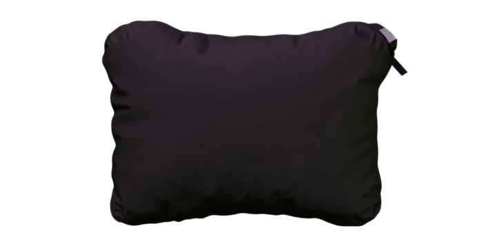 Black Travel Pillow with Zipper Pull