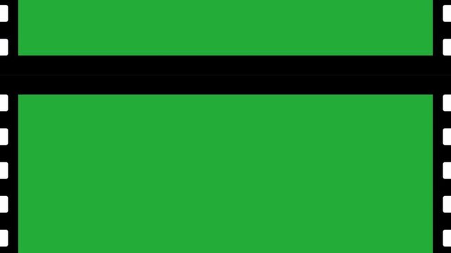  Animated looping video of a movie film frame scrolling vertically. 4k