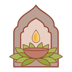 Happy Diwali - festival of lights colorful banner template design with decorative diya lamp.