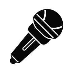 Hip Hop Graffiti Mic Flat Vector Icon Design