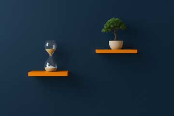 dark blue decorated wall