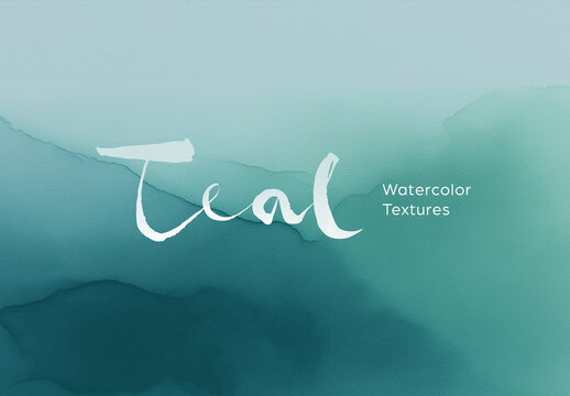 Teal Watercolor Textures