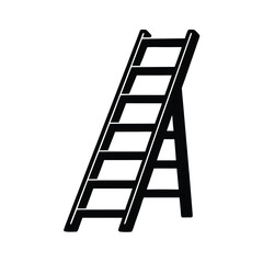 Ladder Leaning Flat Vector Icon Design