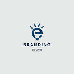 Abstract modern letter E logo template