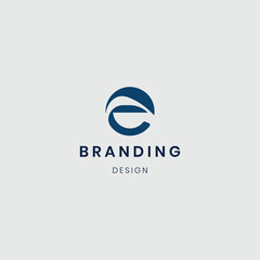 Abstract modern letter E logo template
