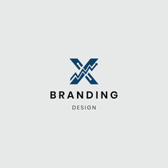 Abstract modern letter X logo template