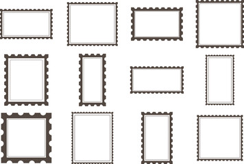 Postage Stamp Frame Template Design Vector collections
