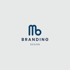 Abstract modern letter MB/BM logo template