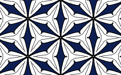 Seamless abstract pattern. black and white linear illustration for coloring. Vector coloring book for adult.