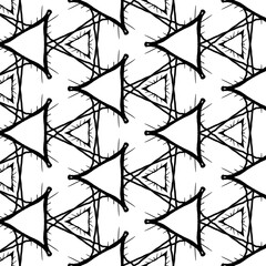 Seamless abstract pattern. black and white linear illustration for coloring. Vector coloring book for adult.
