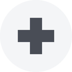 Obraz premium Medical Cross Symbol Inside a White Circle with Transparent Background