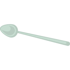 Metallic Spoon Illustration on Transparent Background for Kitchenware or Culinary Designs