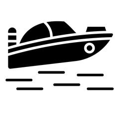 Motorboat Vector Icon
