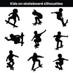 Kid Skateboard Silhouette
