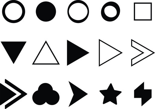 Fl&egrave;che and Arrow Bullet List Icons. fl&egrave;che, Bullet List for PowerPoint Presentation, Bullet point collection, arrows set. Vector illustration. Bullet point collection for presentation
