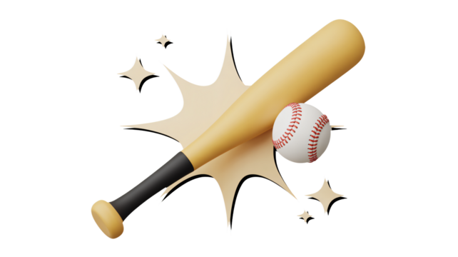 Dynamic baseball bat and ball create winning sports action graphics