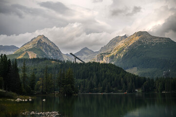 Tranquil Lake and Mountain Landscape