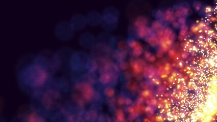 Neon Colorful Dotted Frame, Particle Matter, Cosmic Black Hole Portal, Abyss, Starry Sky, Chaotic Molecules, Glimmers, Digital Field, Tech Design, Advertising, Presentations, Abstract Background