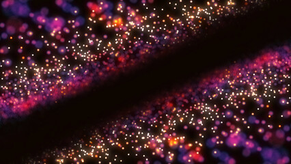 Neon Colorful Dotted Frame, Particle Matter, Cosmic Black Hole Portal, Abyss, Starry Sky, Chaotic Molecules, Glimmers, Digital Field, Tech Design, Advertising, Presentations, Abstract Background