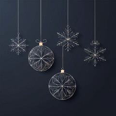 Christmas background with balls