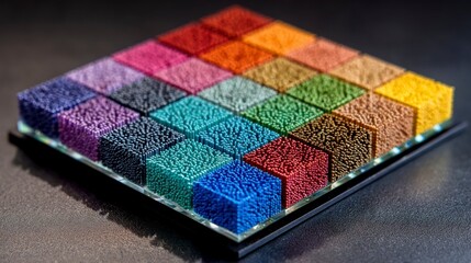 Colorful 3 d printed food art