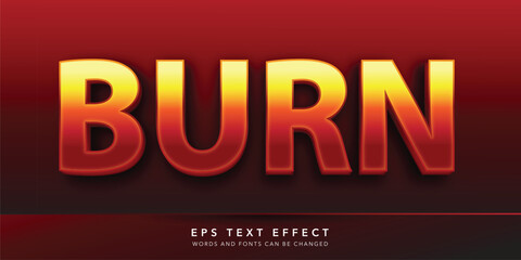 red burn 3d editable text effect