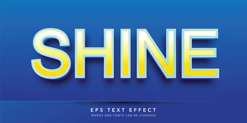 yellow on blue 3d editable text effect
