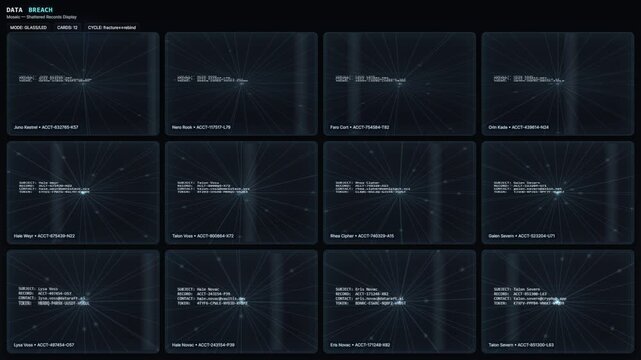 data breach mosaic Hacker movie computer screen programming